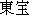 Japanese characters of 'touhou'