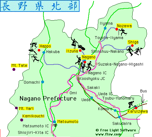 carte de Nagano