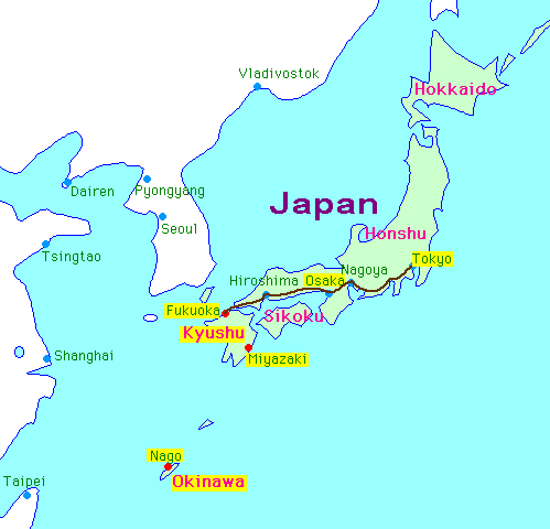 carte du Japon