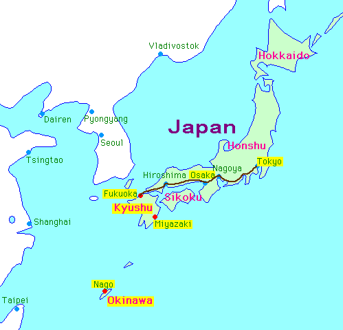Map Of Japan And Okinawa Island - United States Map